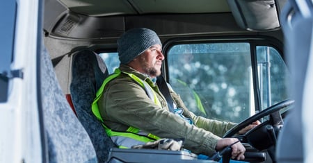 truck driver looking ahead
